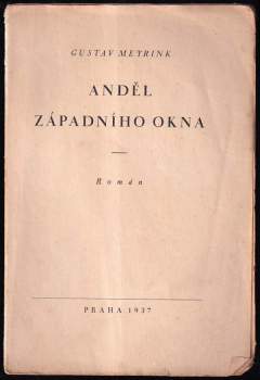 Gustav Meyrink: Anděl západního okna