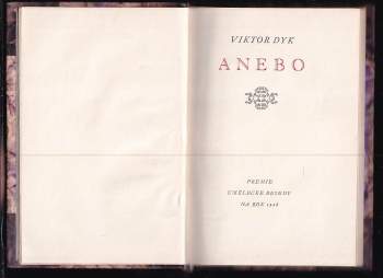 Viktor Dyk: Anebo