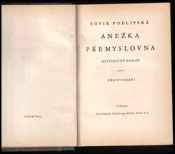 Sofie Podlipská: Anežka Přemyslovna