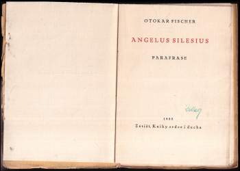 Otokar Fischer: Angelus Silesius