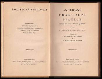 Salvador de Madariaga: Angličané, Francouzi, Španělé