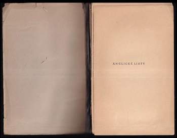 Karel Čapek: Anglické listy