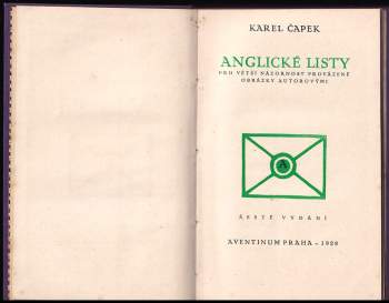 Karel Čapek: Anglické listy