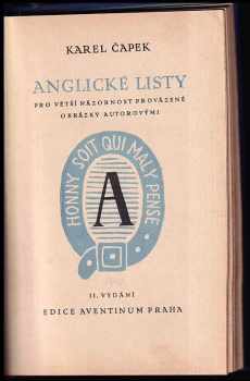 Karel Čapek: Anglické listy