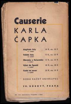 Karel Čapek: Anglické listy