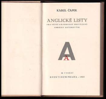 Karel Čapek: Anglické listy