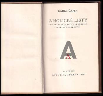 Karel Čapek: Anglické listy
