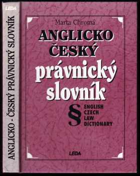 Marta Chromá: Anglicko-český právnický slovník