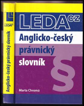Marta Chromá: Anglicko-český právnický slovník