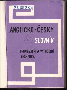 Anglicko-český slovník - Organizační a výpočetní technika