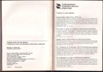 Barbora Kroulíková: Anglicko-český slovník idiomů a ustálených rčení metaforických, obrazných a lidových