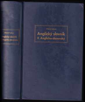 Anglický slovník. II. Anglicko-slovenský