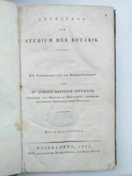 Johann Heinrich Dierbach: Anleitung zum Studium der Botanik. Für Vorlesungen und Selbstunterrichte