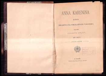 Lev Nikolajevič Tolstoj: Anna Karenina 1-3 KOMPLET