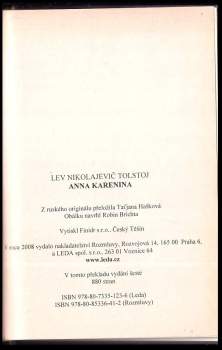 Lev Nikolajevič Tolstoj: Anna Karenina
