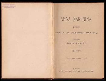 Lev Nikolajevič Tolstoj: Anna Karenina