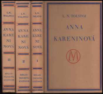Anna Kareninová : [Díl] I - Lev Nikolajevič Tolstoj (1929, Melantrich) - ID: 190541
