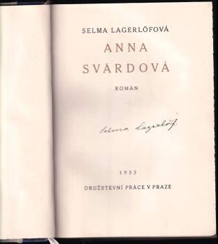 Selma Lagerlöf: Anna Svärdová