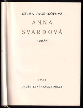 Selma Lagerlöf: Anna Svärdová