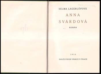 Selma Lagerlöf: Anna Svärdová