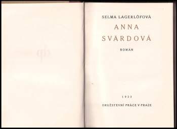 Selma Lagerlöf: Anna Svärdová