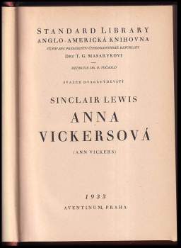 Sinclair Lewis: Anna Vickersová