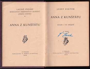 Josef Svátek: Anna z Kunštátu