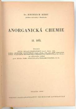 Stanislav Remy: Anorganická chemie [Remy]