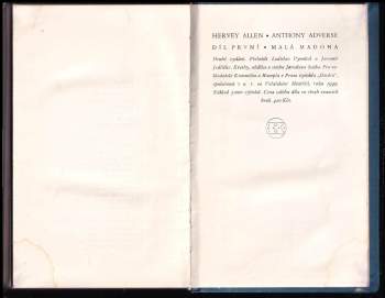 Hervey Allen: Anthony Adverse