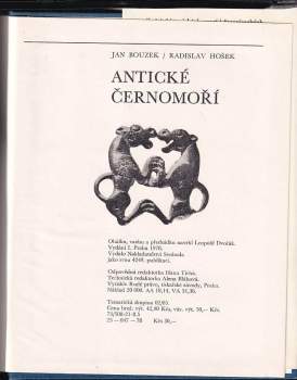 Jan Bouzek: Antické Černomoří