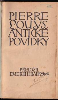 Pierre Louÿs: Antické povídky
