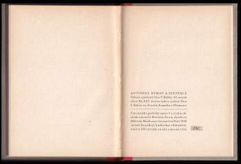 Antifony, hymny a sekvence