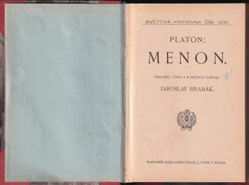 Platón: Antika: Hostina + Faidros, čili, O kráse + Menon + Vybrané listy Plinia Mladšího + Amor a Psyche