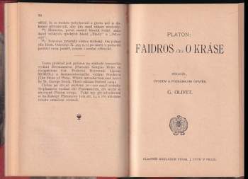 Platón: Antika: Hostina + Faidros, čili, O kráse + Menon + Vybrané listy Plinia Mladšího + Amor a Psyche
