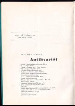 Antonín Kovanda: Antikvariát