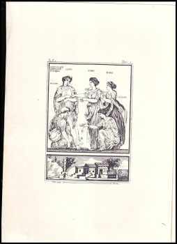 Tommaso Piroli: Antiquités d'Herculanum - gravées par Th. Piroli, et publiées par F. et P. Piranesi, frères. - Paris  1804-1806 - Tomes I - II + III-IV