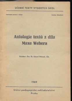 Antologie textů z díla Maxe Webera