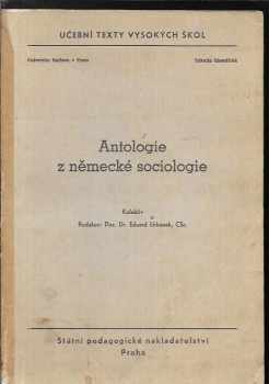 Antologie z německé sociologie
