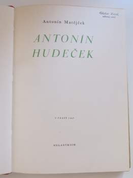 Antonín Matějček: Antonín Hudeček