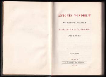 Karel Matěj Čapek Chod: Antonín Vondrejc