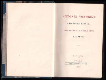 Karel Matěj Čapek Chod: Antonín Vondrejc