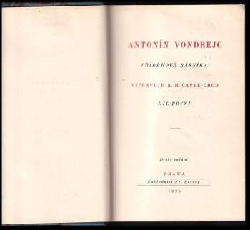 Karel Matěj Čapek Chod: Antonín Vondrejc