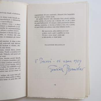 Ladislav Fikar: Antonínu Sovovi kytka polního kvítí z Pacova 1958