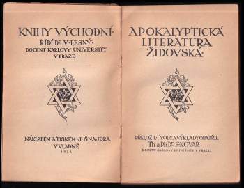 Stanislav Kulhánek: Apokalyptická literatura židovská