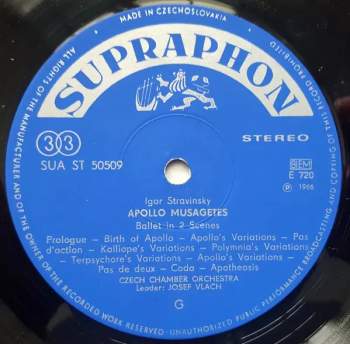 Igor Stravinsky: Apollo Musagetes, Variations On A Theme By Frank Bridge (78 1)