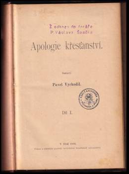 Pavel Julius Vychodil: Apologie křesťanství