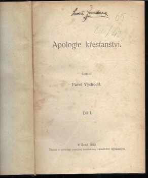 Pavel Julius Vychodil: Apologie křesťanství