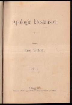 Pavel Vychodil: Apologie křesťanství