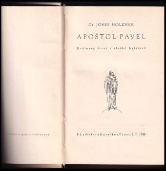 Josef Holzner: Apoštol Pavel