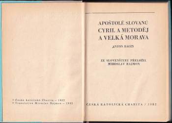 Anton Bagin: Apoštolé Slovanů